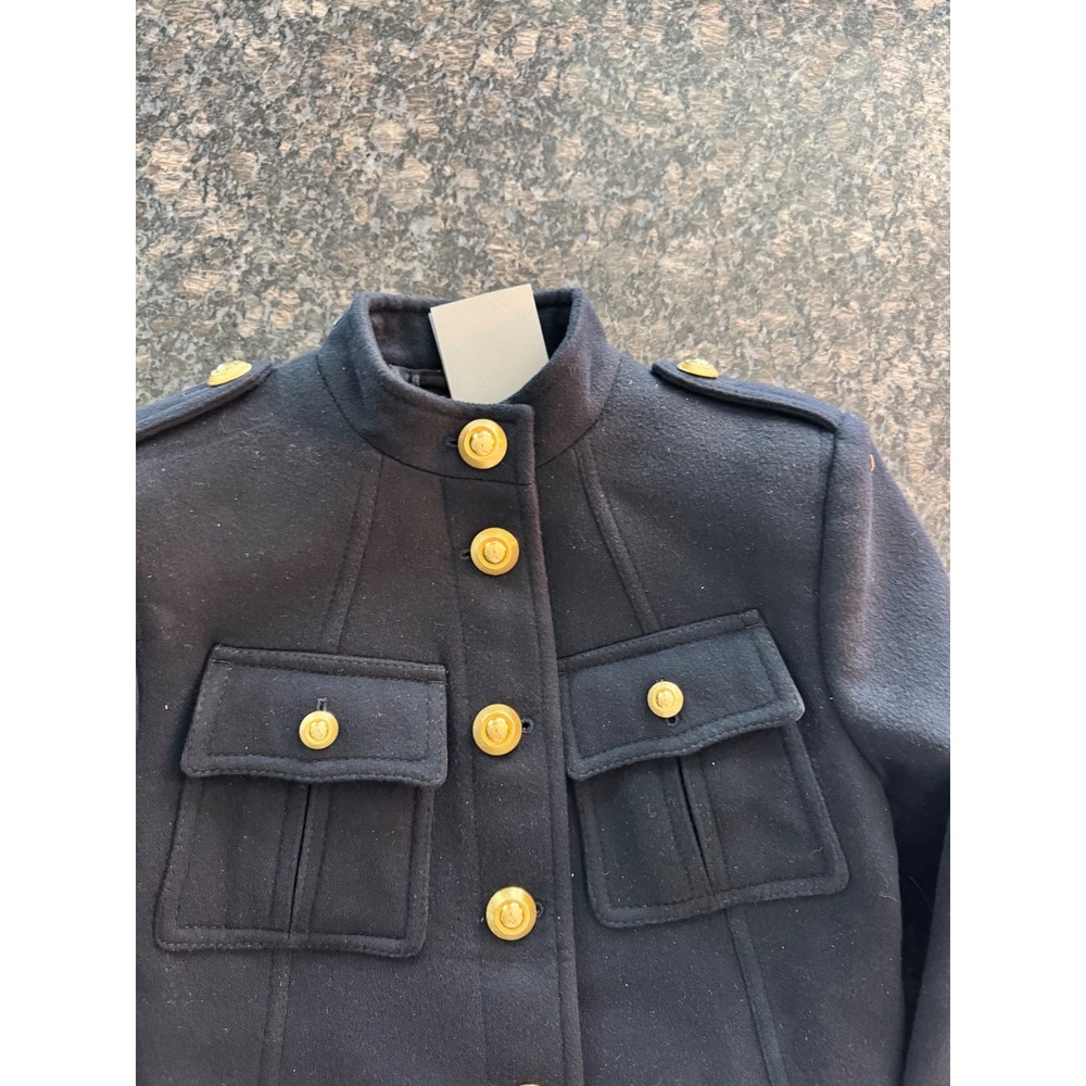 Tom Ford Midnight Blue Wool Military Cropped Jacket Gold Buttons CS1257 Size 36 - Picture 7 of 16